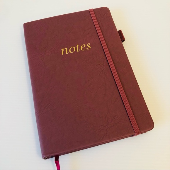 Lined Journal Notebook for Women Burgundy College Ruled for Writing Hardcover - Picture 1 of 6